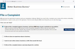 bbb complaints better business bureau